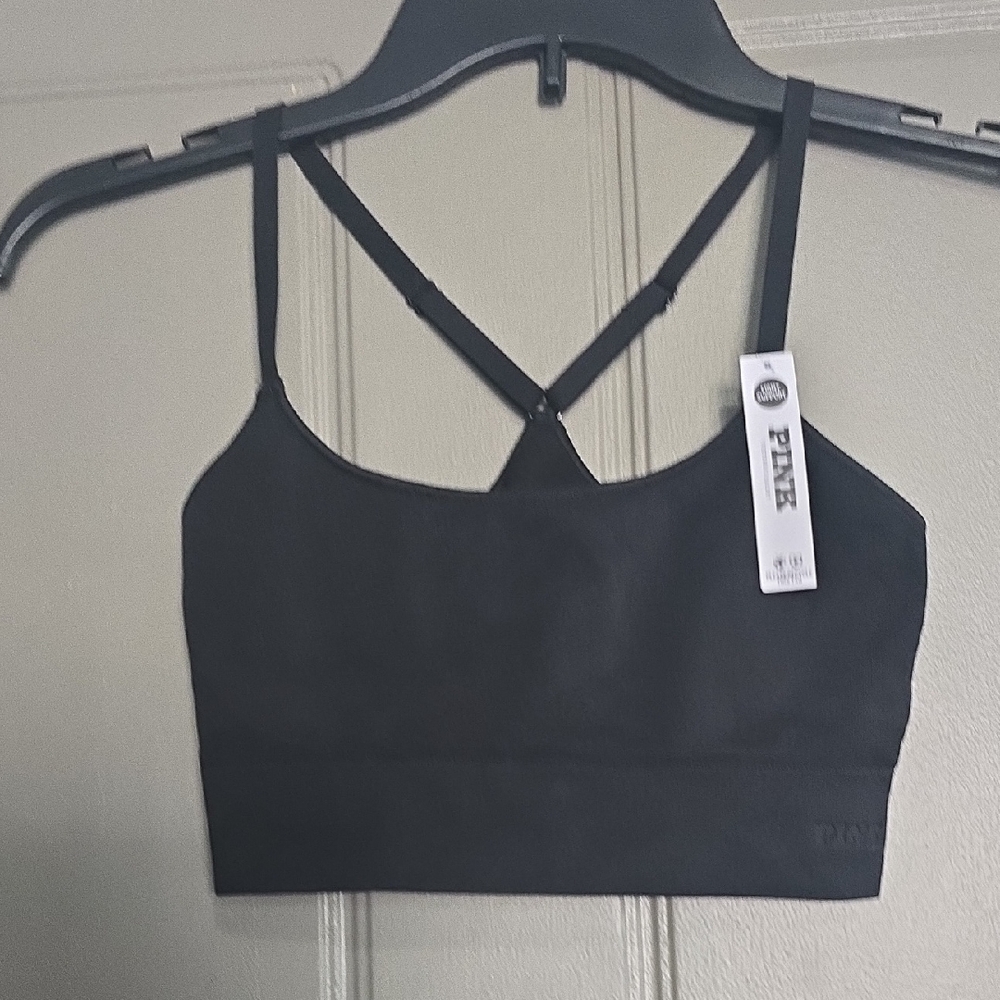 PINK Victoria's Secret Black Sports Bra